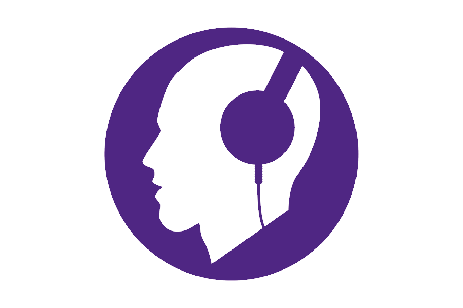 Image of a person wearing headphones.